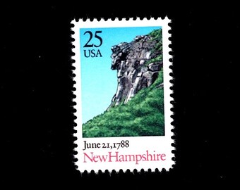 10 New Hampshire -Free Shipping- Pack of (10) - Vintage - New Hampshire - Unused U.S. Postage Stamps - Post Office Fresh!