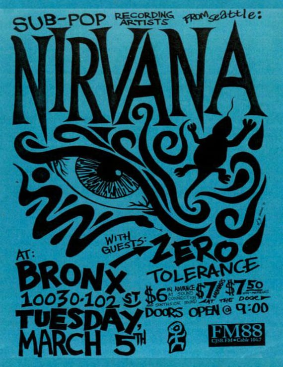 Nirvana Vintage Concert Poster Print