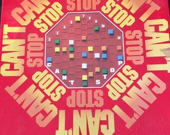 Vintage Can't Stop Game By Parker Brothers 1980