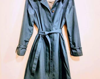 Blue London Fog Trench Coat