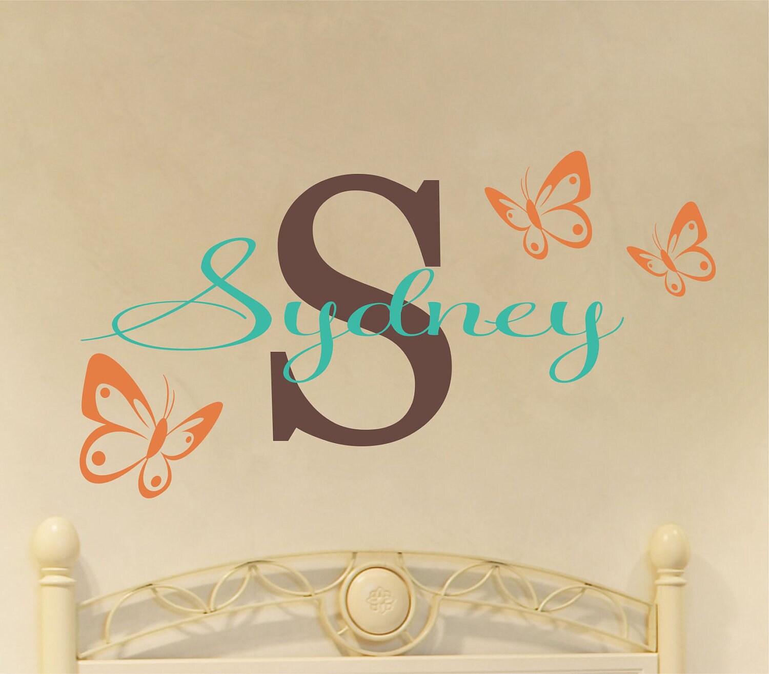 Personalized Childrens Name Butterfly Wall Decals Children
