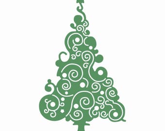 scrapbooking Christmas tree cutout
