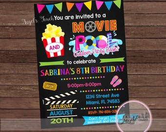 movie party invitation movie night party invitation backyard