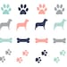 60% OFF SALE Paw Prints Dogs Clipart Dog Bone Clip Art Digital Elements