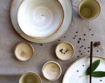 White Dinnerware, Ceramic Dinnerware, Gifts For The Couple, Wedding Gift Ceramic, Couples Gift Set, Pottery Dinnerware, Rustic Dinnerware