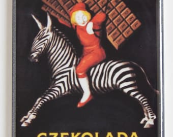 Chocolate Zebra Fridge Magnet