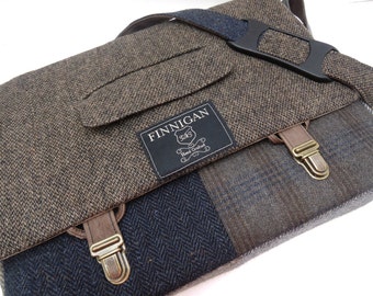 Messenger Bag, Mens laptop Bag, Womens Messenger Bag, 15" Macbook Pro Laptop Sleeve, Courier bag, tote bag, Recycled Suit Coat, Upcycled