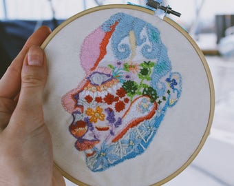 Handmade Womens Face Embroidery