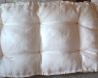 Tufted cushion pure linen, Futon cushion, quilted knotting pillow, linen French mattress pillow