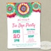 Tie Dye Invitation | INSTANT DOWNLOAD | Editable Text PDF that you personalize in Adobe Reader | Birthday, Groovy, Pink, Aqua, Orange