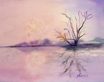 watercolor winter day
