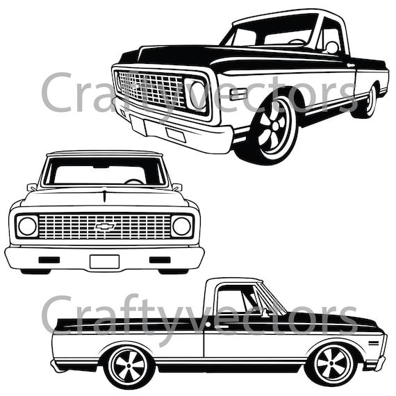 Free Free 192 Silhouette Truck Chevy Silverado Svg SVG PNG EPS DXF File