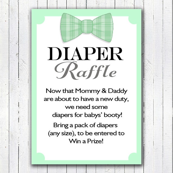 Baby Shower Invitations With Diaper Raffle 3