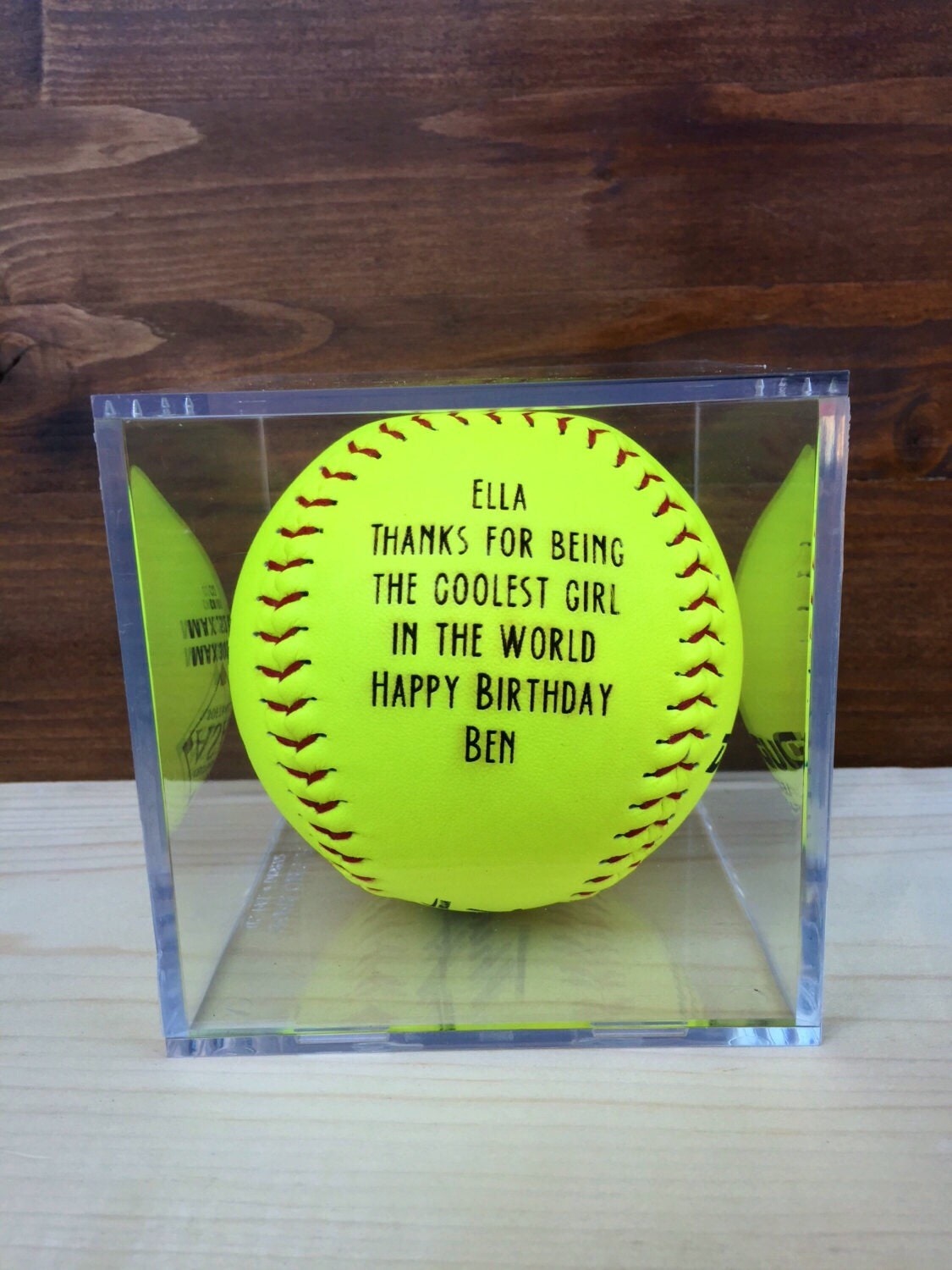 Engraved Softball Custom Message Softball Softball Coach
