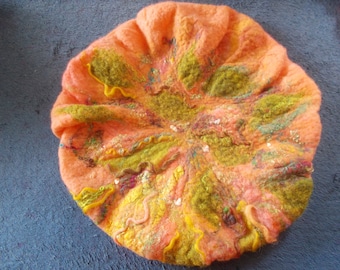 Felt beret, French beret, woman beret, Handmade beret, Wool beret