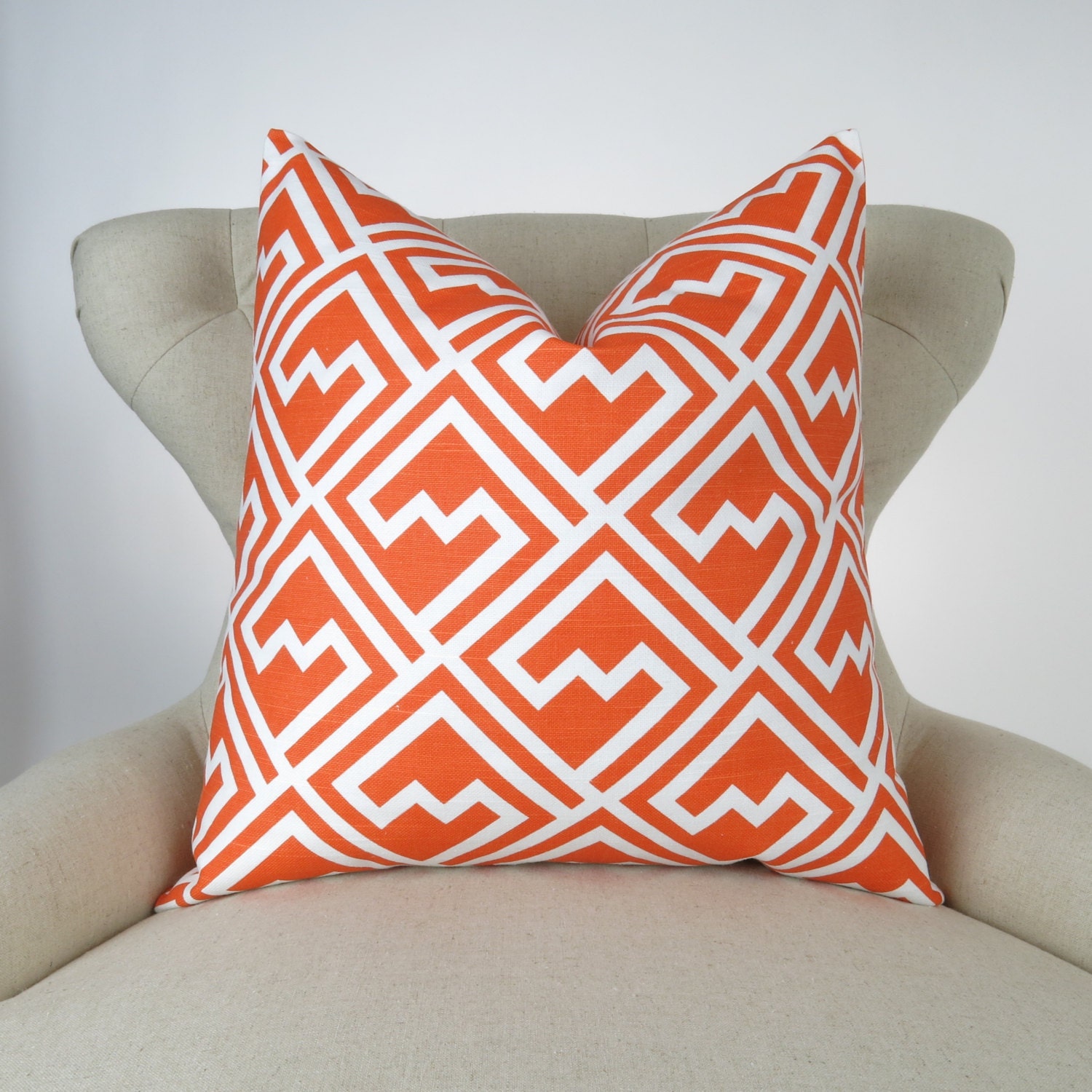Tangerine Orange Pillow Cover MANY SIZES Tangelo Shakes