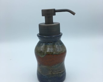 Foaming Soap Dispenser, ceramic soap dispenser, ceramic foamer, metal foam soap pump, pottery foamer, foam soap bottle
