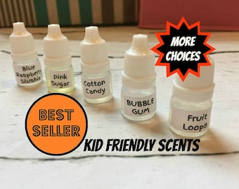 Slime Scents for Sime Sample size cheap fragrance oil kit Birthday Cake Cotton Candy Bubble Gum Fruit loops pink sugar cookie slushie