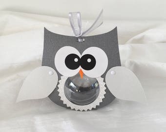 Christmas OWL ball transparent - packaging for teachers, teacher Christmas gift and new year
