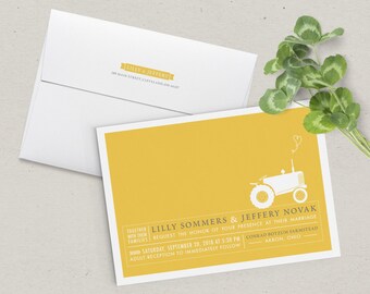 Rustic Farm Wedding Invitation Suite