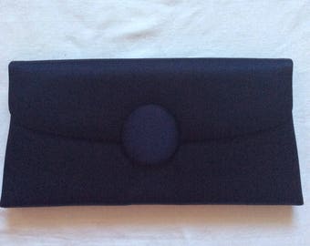Night Blue Satin Clutch