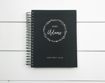 Baby Book. Personalized Baby Memory Book. Baby Album Scrapbook. Pregnancy First Year Baby Book. Baby Shower Gift. New Mom Gift. Gift for mom