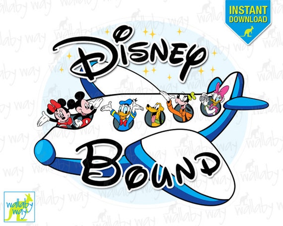 Disney Bound Mickey Airplane Printable Iron On Transfer or Use