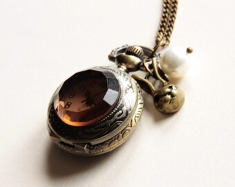 Alice Rabbit pocket watch Necklace