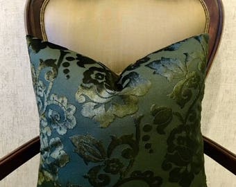 Dark Green Velvet Throw Pillows, Green Pillows, Velvet Pillow, Decorative Pillows, Dark Green Velvet Couch Sofa Cushion Pillow Case Covers