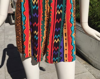 Vintage 90s Contempo Casuals Multi Color Print Shorts