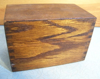 Vintage wood recipe box