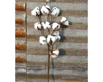 Country Cotton Ball Spray, 20", Farmhouse Decor, Country Primitive Decor, Floral Arranging