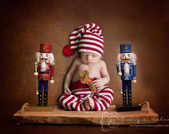 Digital backdrop Christmas Nutcracker shelf