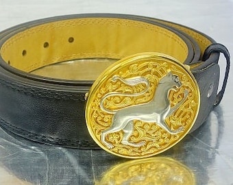 Belt with exclusive handmade buckle, Personalised Leather Belt, leather belt, black leather belt, leather him gift, anniversary gifts