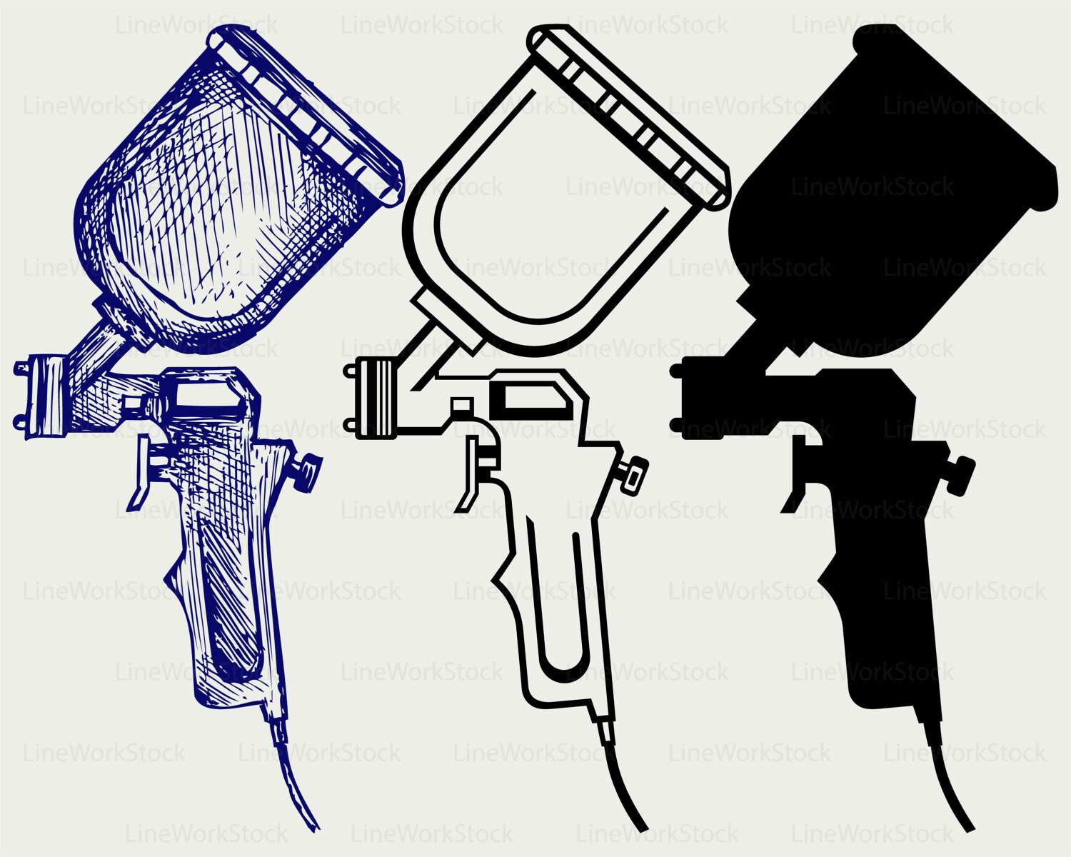 Spray gun svg/spray gun clipart/spray gun svg/silhouette/spray