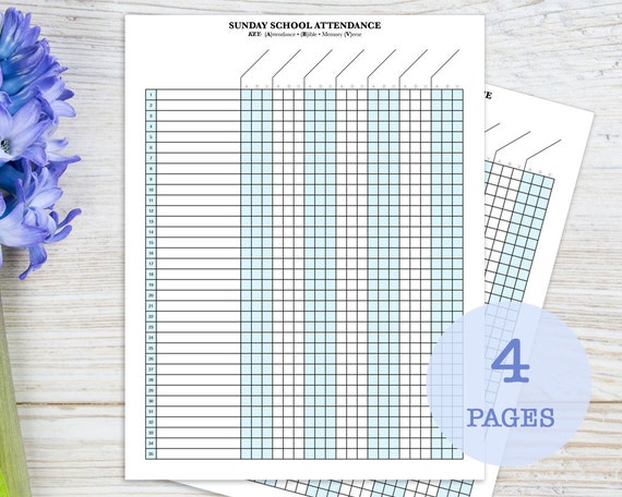 Sunday School Attendance Sheet With Birthday Tracker - 570x456 - jpeg Sunday School Attendance Sheet Printable