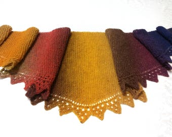Бактус шаль шарф shawl scarf knitting wool 100%