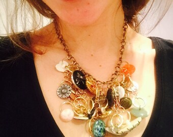 Vintage Button Necklace