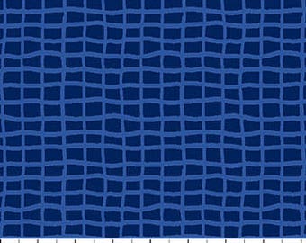 Navy Blue Tone on Tone Grids from Northcott Fabric's First Mate Collection by Deborah Edwards