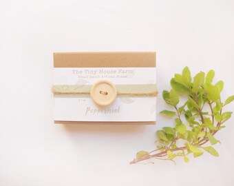 Handmade Soap, Homemade Soap, PEPPERMINT Soap, Gift for Her, Gift for Mom, Gift for Grandma, Natural Vegan Soap
