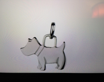 Sterling silver Scottie dog necklace