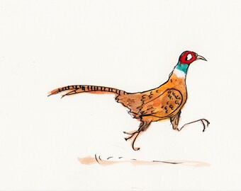 Dashing Pheasant, digital print