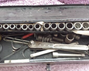 Vintage Ratchet Socket Set in Metal Box