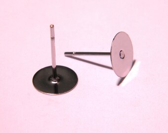 10 stainless steel 12 mm x 8 mm PG82 disc studs