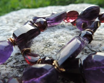 Necklace with Amethyst and Garnet