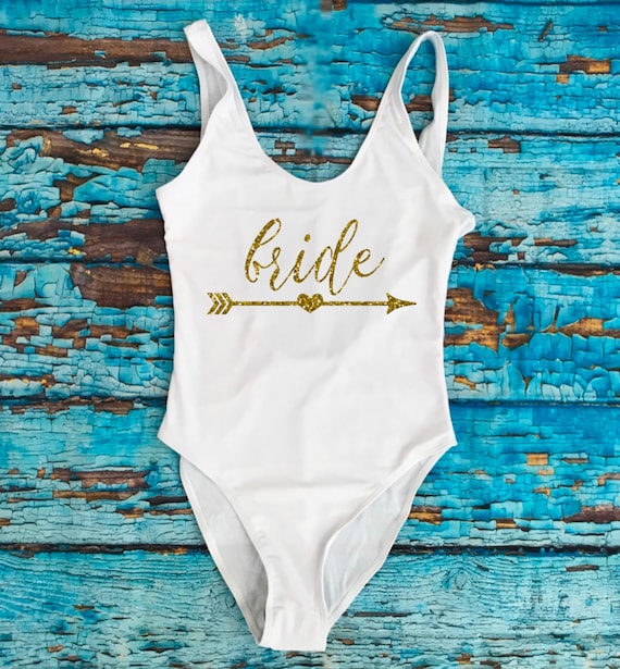 Bride Bathing Suits. Honeymoon Swimwear. Bridal One Piece — free download