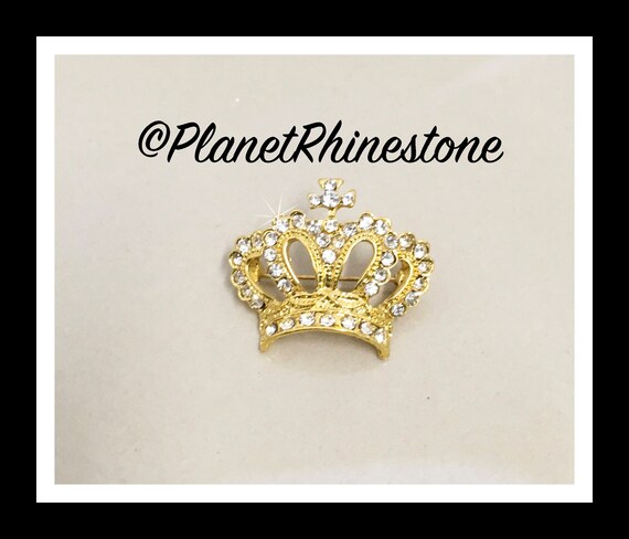 Crystal Rhinestone Crown Brooch #B-3
