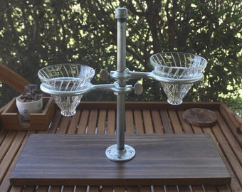 Double Pour Over Coffee Stand - Industrial