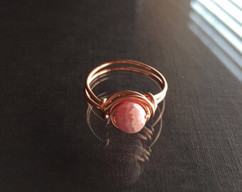Rhodochrosite Ring