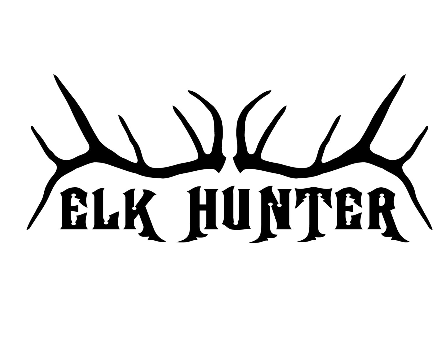 Elk Hunting Vinyl Sticker Elk Hunter Decal Elk Rack